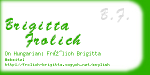 brigitta frolich business card